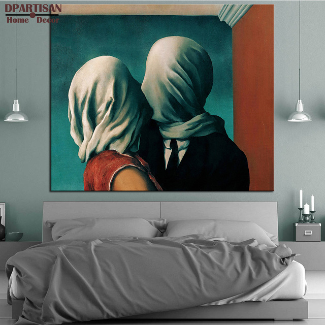 640x640 Dpartisan The Lovers By Rene Magritte Artist Morden Arts Print - The Lovers Painting