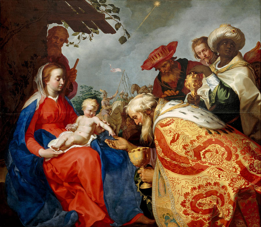900x783 The Adoration Of The Magi Painting By Abraham Bloemaert - The Magi Painting