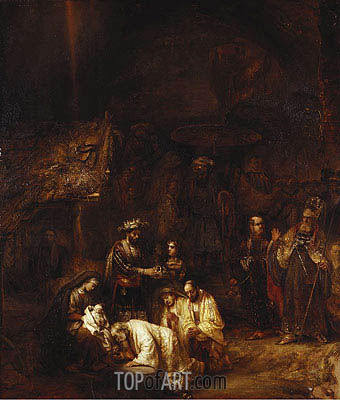 340x400 The Adoration Of The Magi Rembrandt Painting Reproduction 9037 - The Magi Painting
