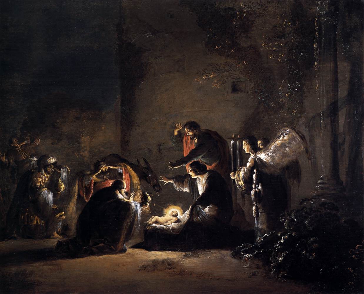 1238x1000 The Adoration Of The Magi 1628 30 Painting Leonaert Bramer Oil - The Magi Painting