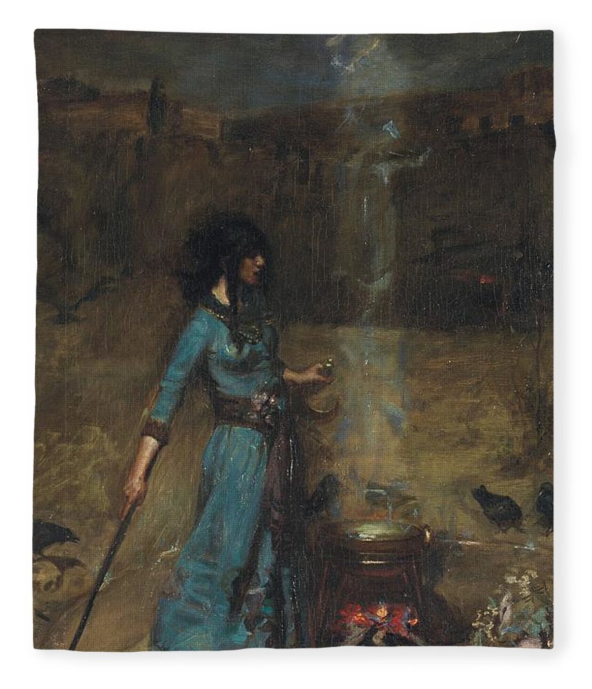 860x1000 Study For The Magic Circle, 1886 Fleece Blanket For Sale By John - The Magic Circle Painting