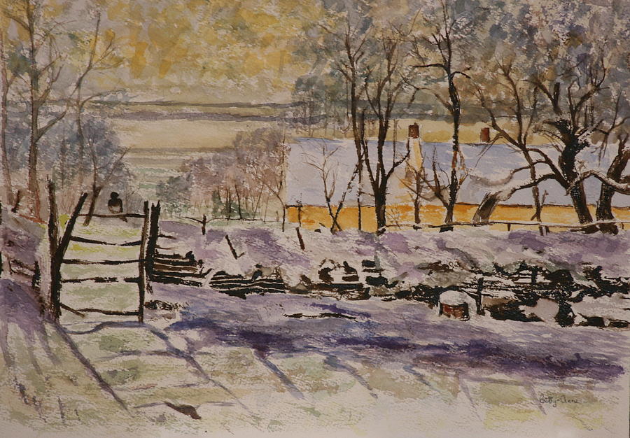 900x626 Magpie After Claude Monet Painting By Betty Anne Mcdonald - The Magpie Painting