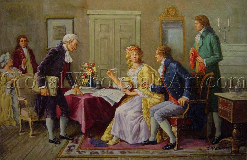 812x525 Jean Leon Gerome Ferris - The Marriage Contract Painting