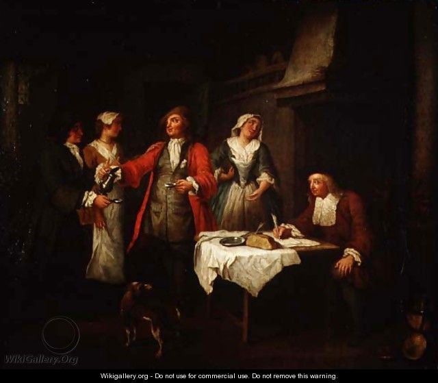 640x559 The Marriage Contract - The Marriage Contract Painting
