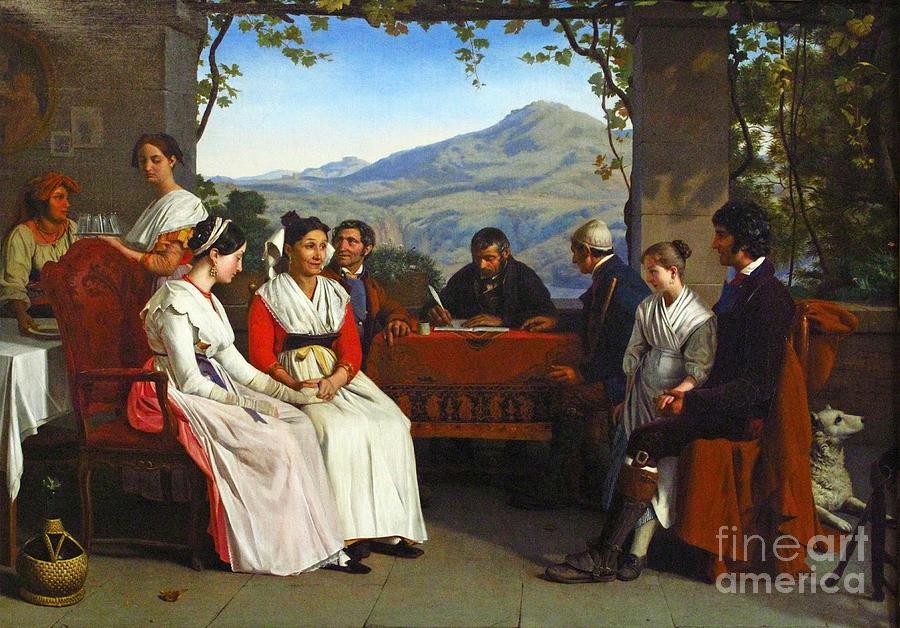 900x628 The Marriage Contract In Italy Painting By Motionage Designs - The Marriage Contract Painting