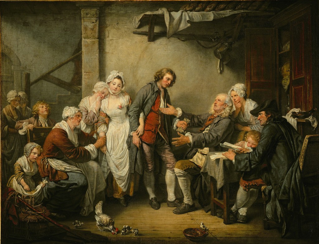 1024x785 Jean Baptiste Greuze The Marriage Contract (1761) Artsy - The Marriage Contract Painting