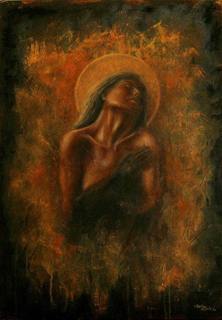 770x1110 Saatchi Art Maid And Martyr Painting By Chris Zarb - The Martyr Painting