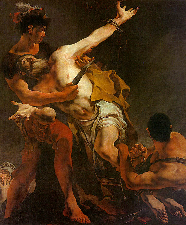 622x750 The Martyrdom Of St Bartholomew 1722 Painting Giovanni Battista - The Martyr Painting
