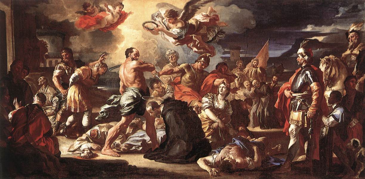 1224x600 The Martyrdom Of Sts Placidus And Flavia 1697 1708 Painting - The Martyr Painting