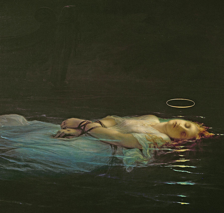 900x859 The Young Martyr Painting By Hippolyte Delaroche - The Martyr Painting