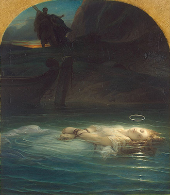 350x402 The Young Martyr By Delaroche Also Known As La Jeune Martyre - The Martyr Painting