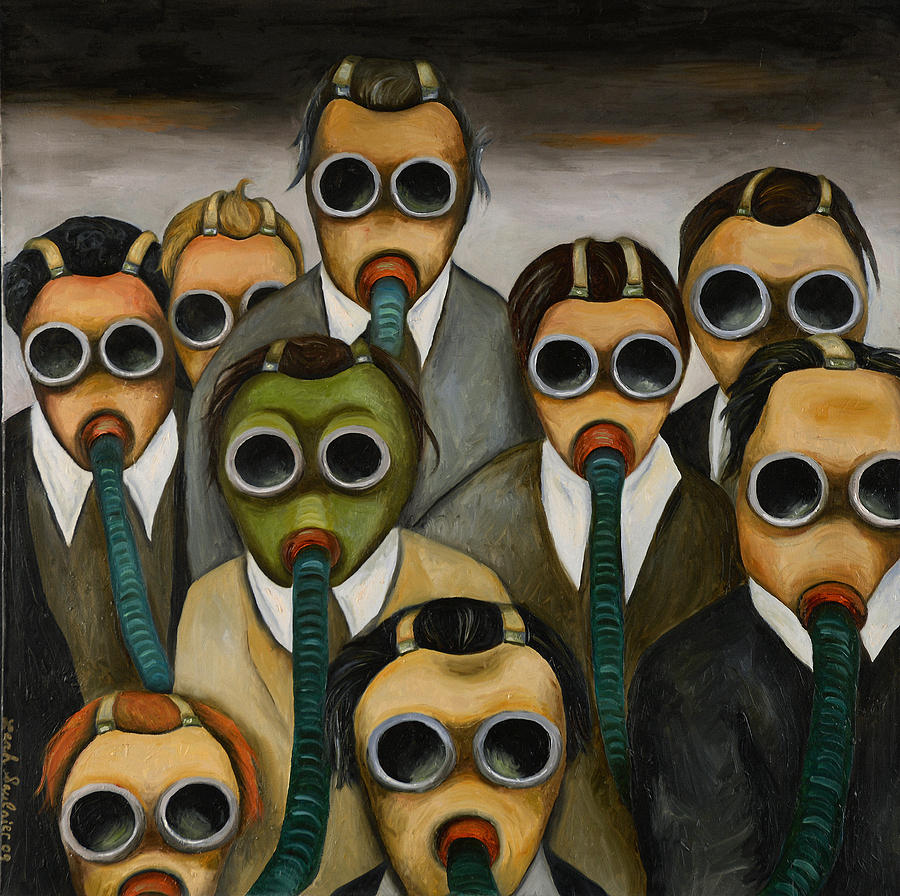 900x896 The Meeting Pro Image Painting By Leah Saulnier The Painting Maniac - The Mask Painting