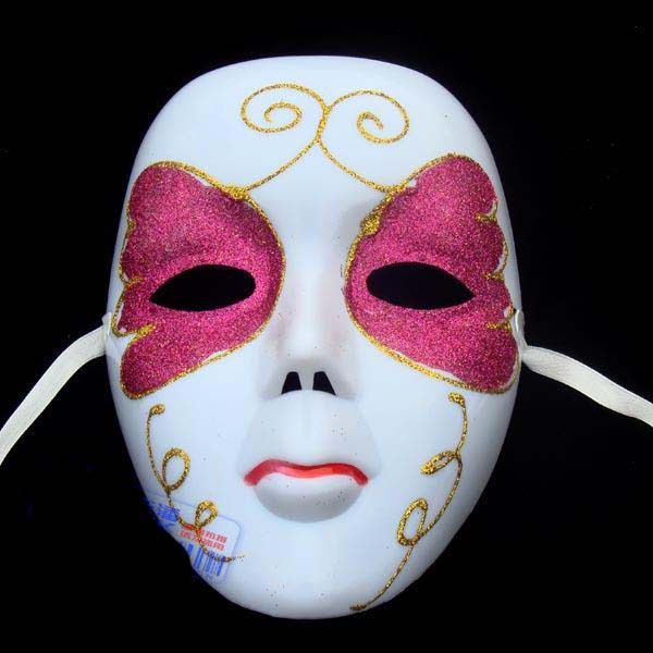 600x600 White Plastic Manual Painting 6 Color Mask New Design Full Face - The Mask Painting