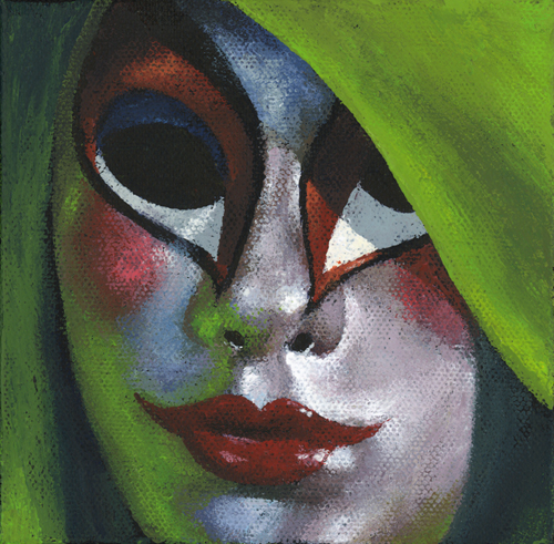 500x491 Don's Blog My 300th Mask Painting - The Mask Painting