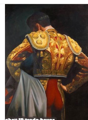 283x387 100% Handpainted Beautiful Art Matador Wears Red Bullfig Oil - The Matador Painting