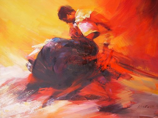 507x379 Matador Painter Paintings Reproduction Matador Painter Oil Paintings - The Matador Painting
