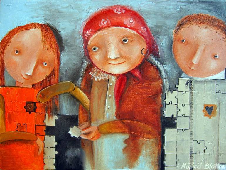 770x578 Saatchi Art Matchmaker Painting By Monica Blatton - The Matchmaker Painting