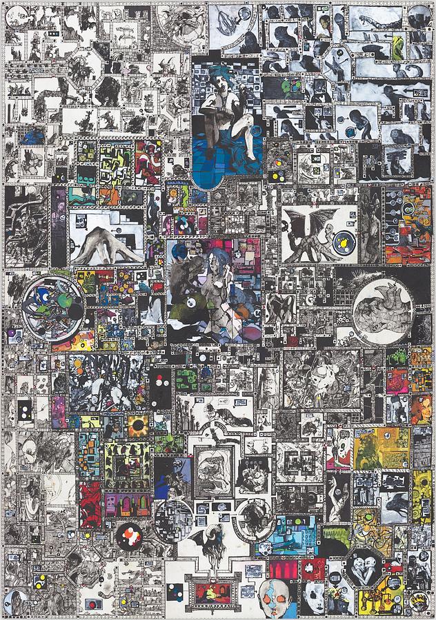 632x900 Medusa Maze Painting By Zak Smith - The Maze Painting