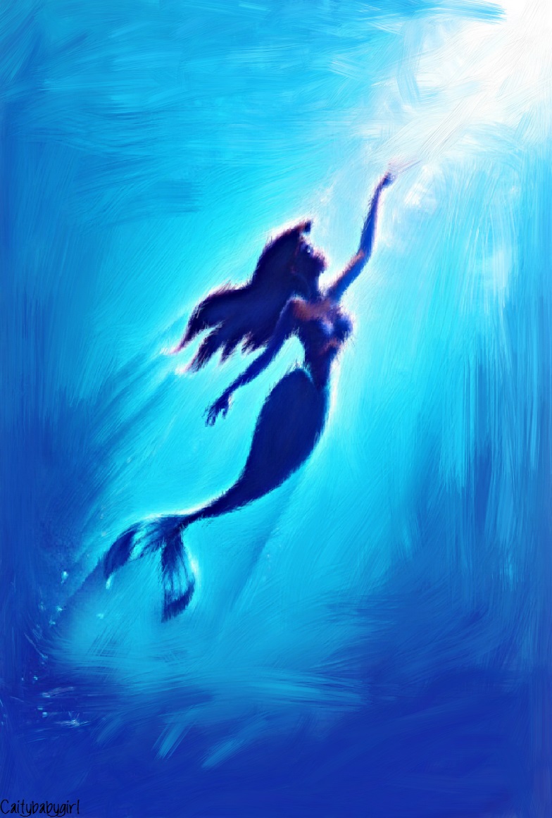 784x1161 Little Mermaid Painting By Caitybabygirl - The Mermaid Painting