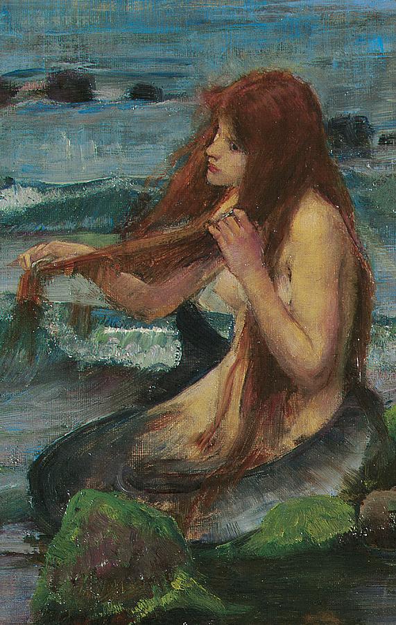 571x900 The Mermaid Painting By John William Waterhouse - The Mermaid Painting