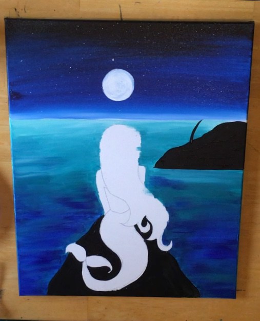507x626 How To Paint A Mermaid - The Mermaid Painting