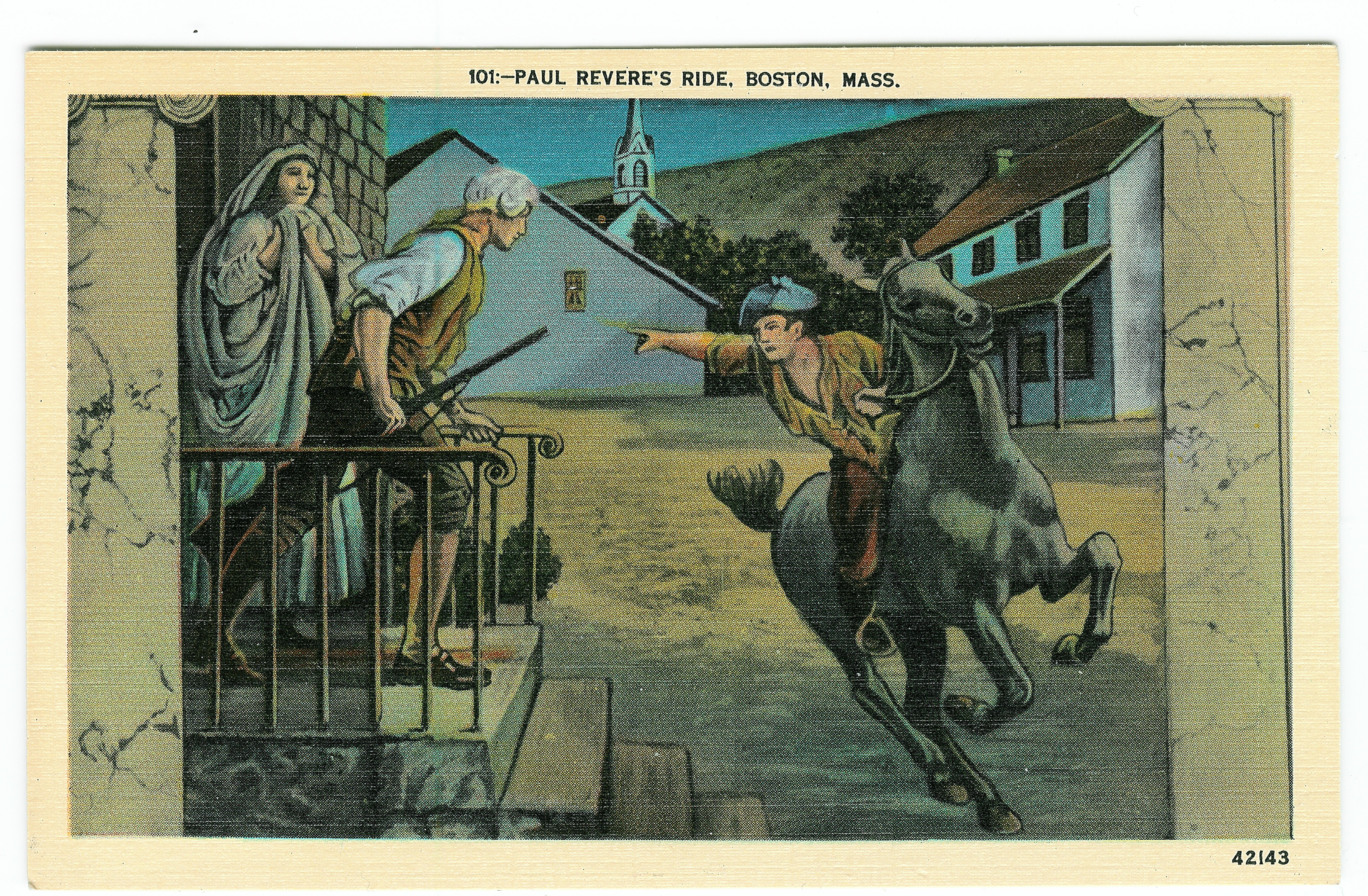 6864x4496 Midnight Ride Postcardiness's Blog - The Midnight Ride Of Paul Revere Painting
