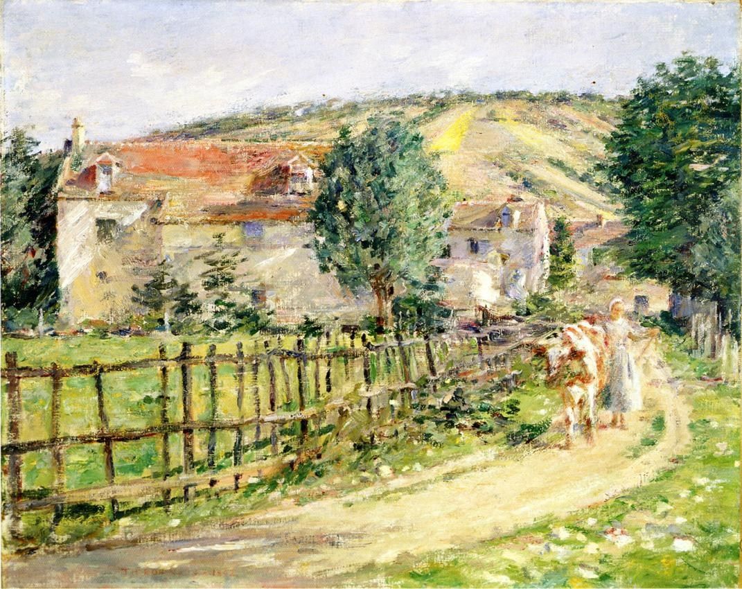1071x850 Theodore Robinson Road By The Mill Painting 50% Off - The Mill Painting