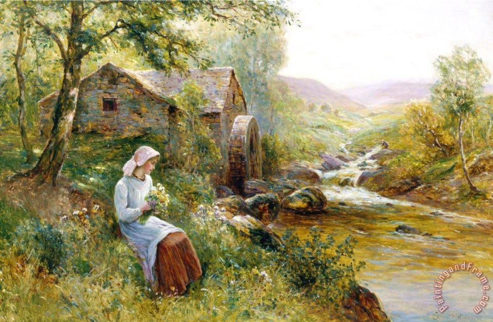 960x628 Ernest Walbourn The Mill Stream Painting - The Mill Painting