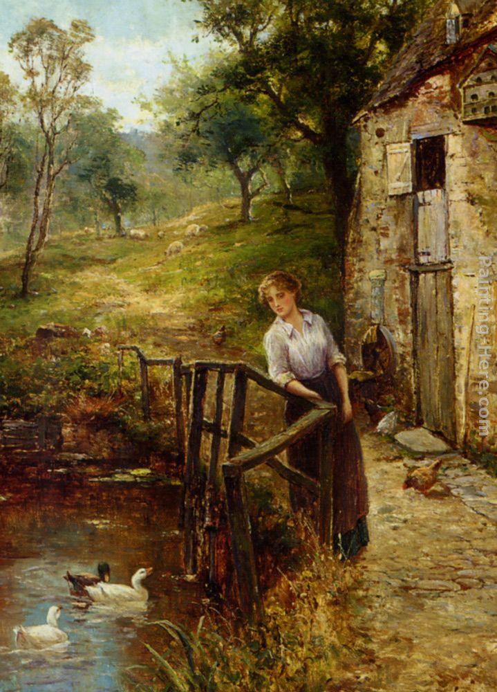 719x1000 Ernst Walbourn Young Lady - The Mill Painting