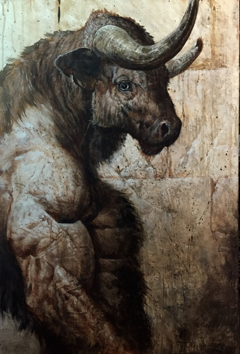 1024x1508 Minotaur By Liamsharp - The Minotaur Painting