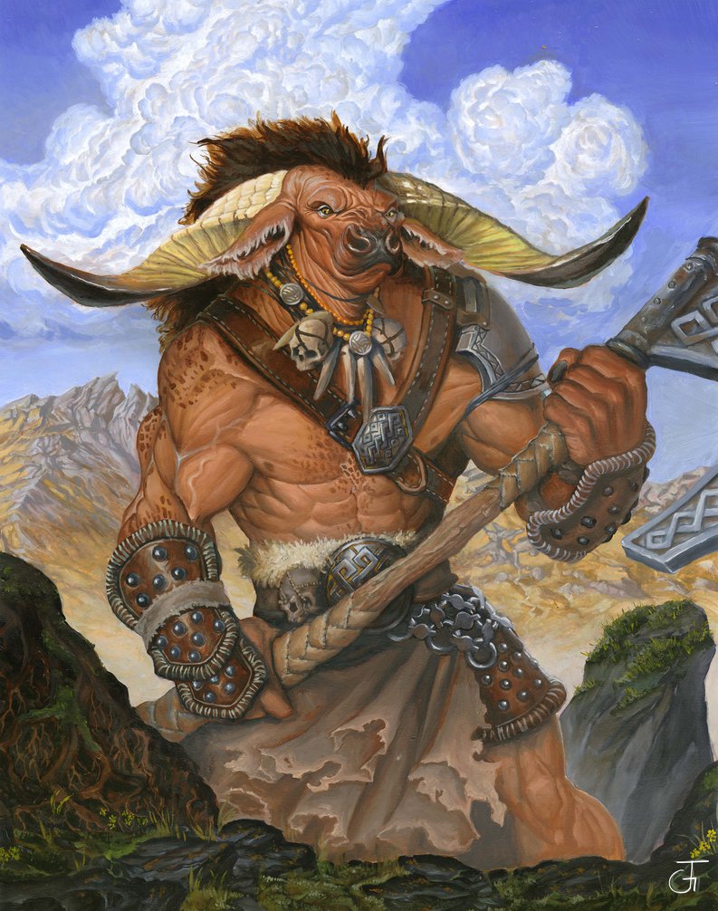 793x1006 Minotaur Oil Painting By Johangrenier - The Minotaur Painting