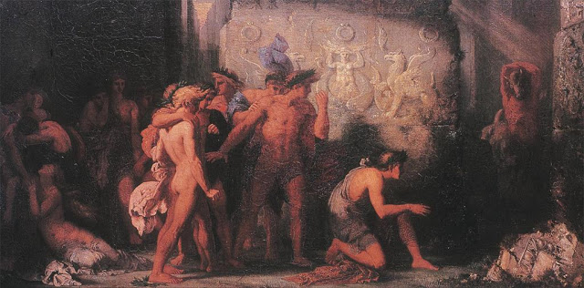 640x316 Mythology 73 Works By The Great Artists, Following Theseus, Part - The Minotaur Painting