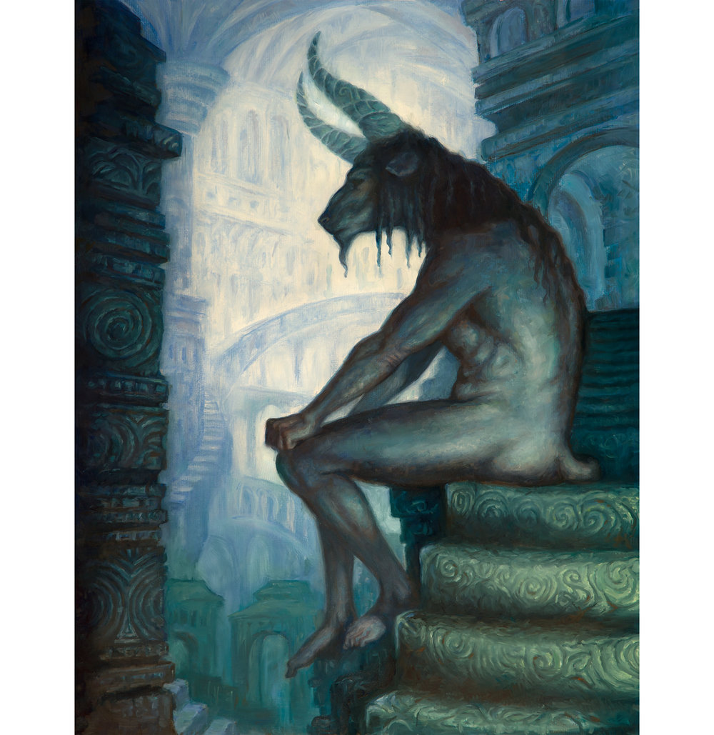 1000x1029 The Minotaur - The Minotaur Painting