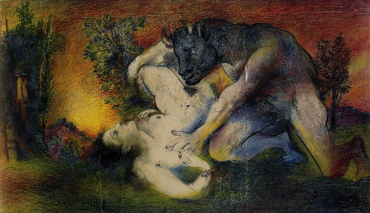 746x429 Artwork By Pablo Picasso - The Minotaur Painting
