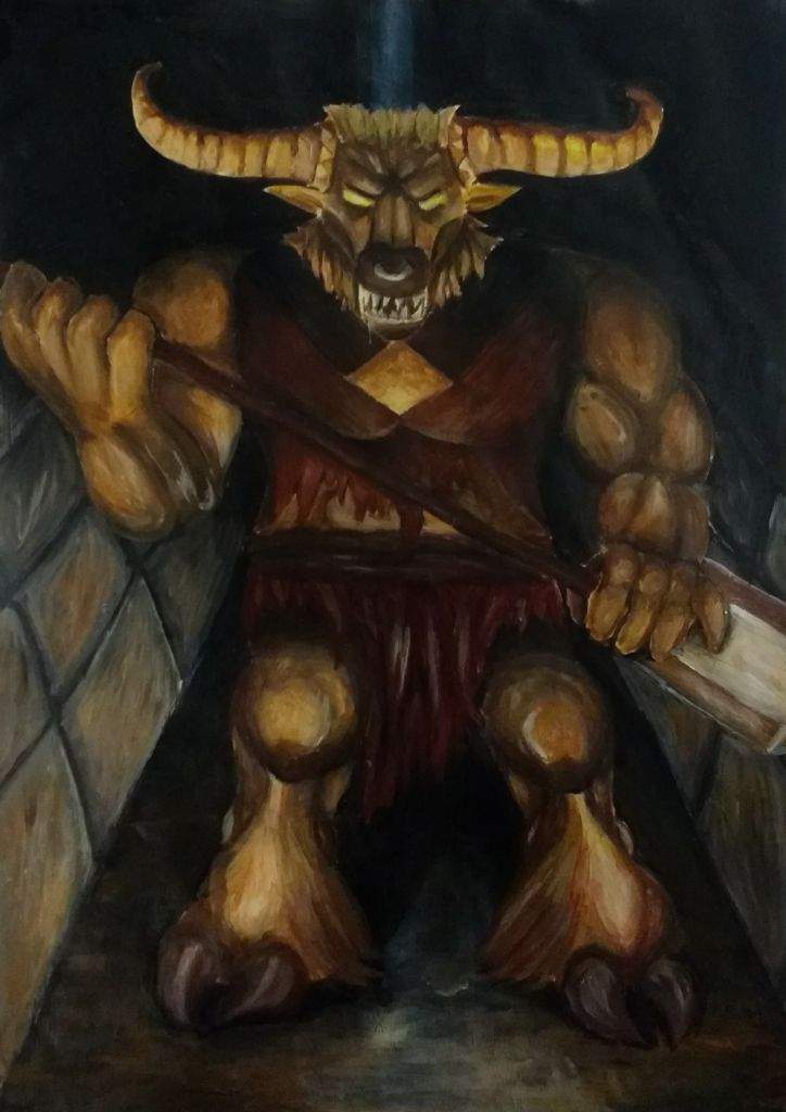 724x1024 Topaz The Minotaur Painting Steven Universe Amino - The Minotaur Painting