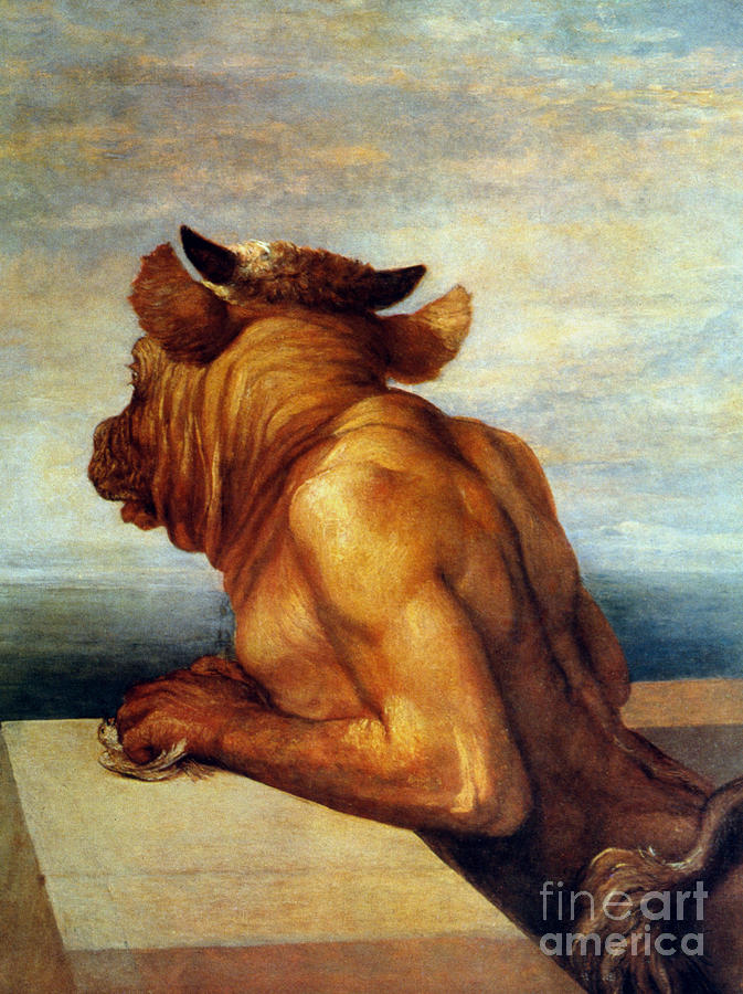 673x900 Watts The Minotaur Painting By Granger - The Minotaur Painting