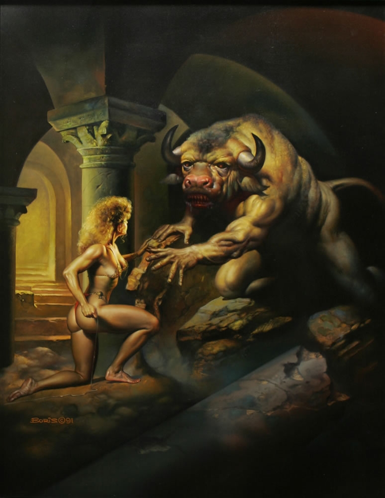 774x1000 Boris Vallejo Original Art - The Minotaur Painting