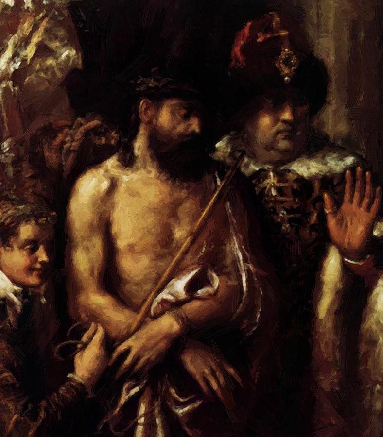 788x900 Mocking Of Christ 1575 Painting By Titian - The Mocking Of Christ Painting
