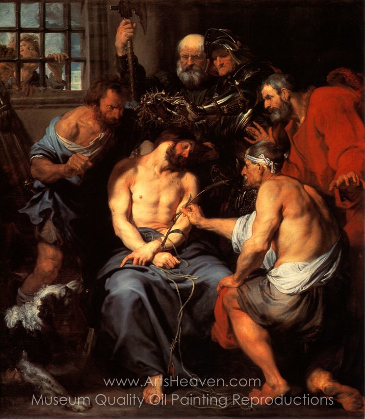 716x820 Reproduction Painting Sir Anthony Van Dyck The Mocking Of Christ - The Mocking Of Christ Painting