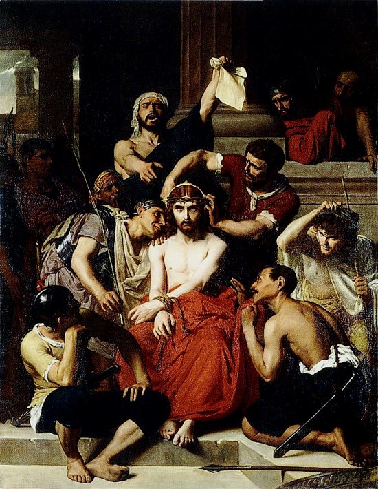 550x710 Art Now And Then Benouville - The Mocking Of Christ Painting