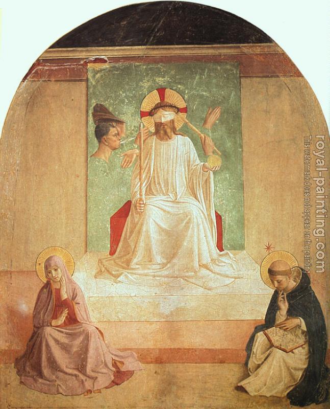 647x800 The Mocking Of Christ (With Benozzo Gozzoli) By Fra Angelico Oil - The Mocking Of Christ Painting