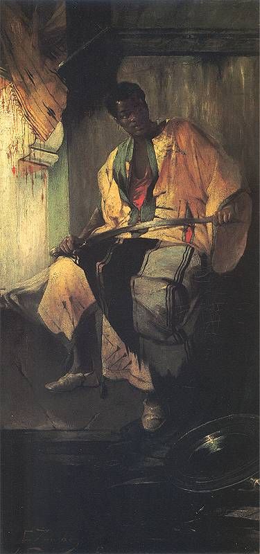 375x800 Nubian, 1884. Francis Zmurko Lions 1859 - The Moors Nubian Painting