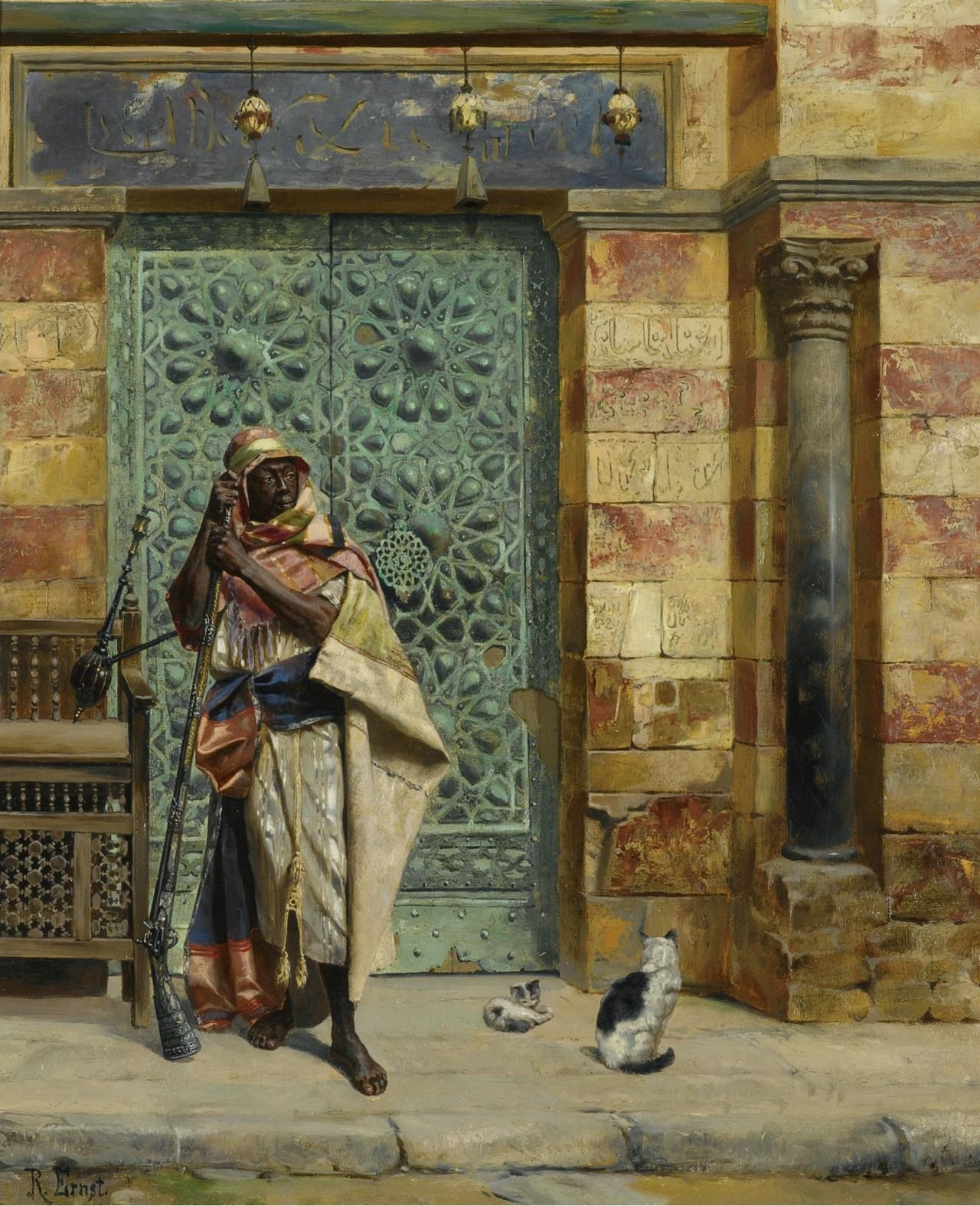 1280x1575 Rudolf Ernst - The Moors Nubian Painting