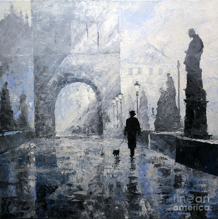 897x900 Morning Walk Paintings Fine Art America - The Morning Walk Painting