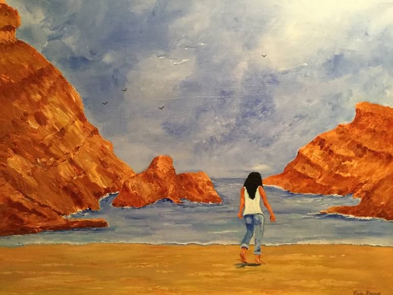 770x578 Saatchi Art Morning Walk Painting By Linda Flowers - The Morning Walk Painting