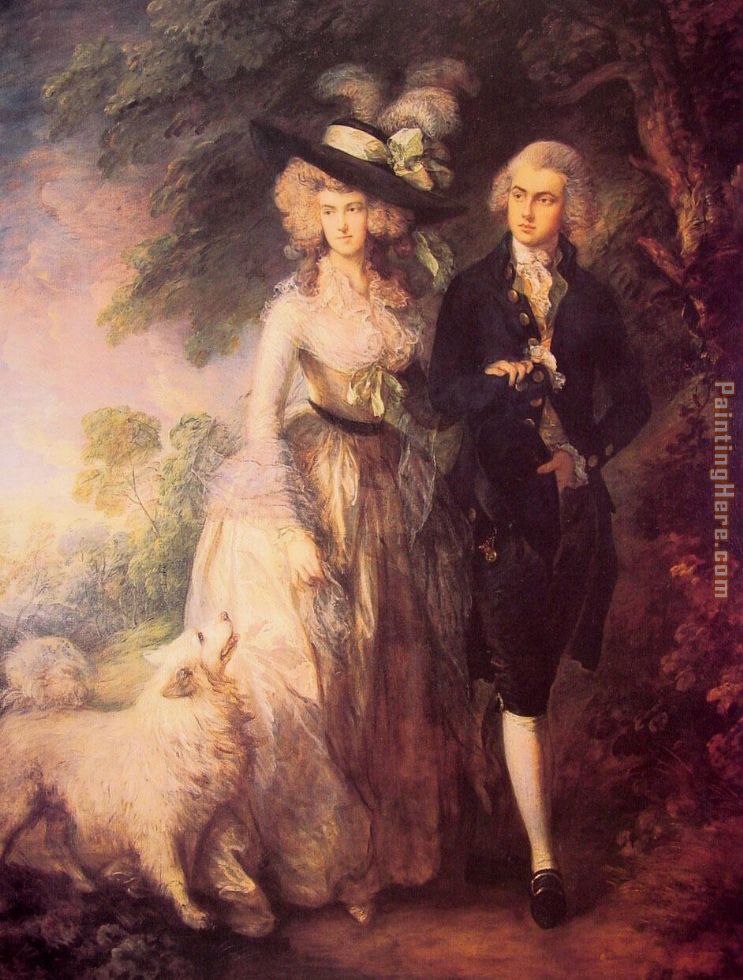 743x980 Thomas Gainsborough The Morning Walk Painting Anysize 50% Off - The Morning Walk Painting