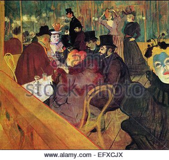 339x320 Moulin Rouge, Painting By Toulouse Lautrec, Postage Stamp, Grenada - The Moulin Rouge Painting