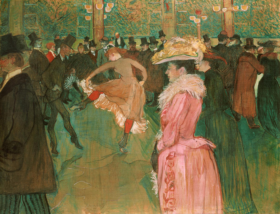 900x688 At The Moulin Rouge, The Dance Painting By Henri De Toulouse Lautrec - The Moulin Rouge Painting