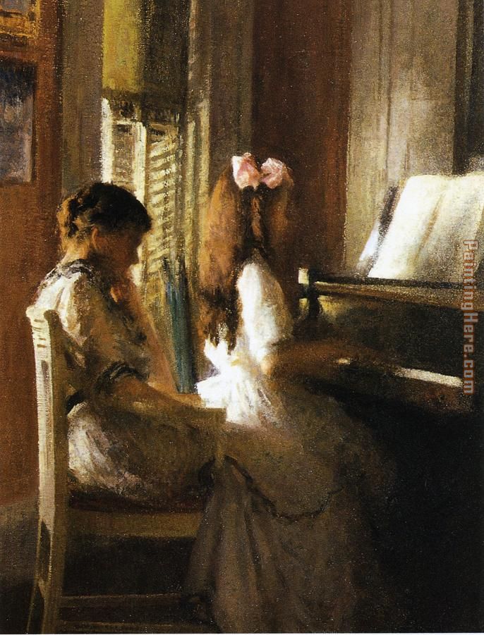 686x901 Joseph Decamp The Music Lesson Painting Anysize 50% Off - The Music Lesson Painting