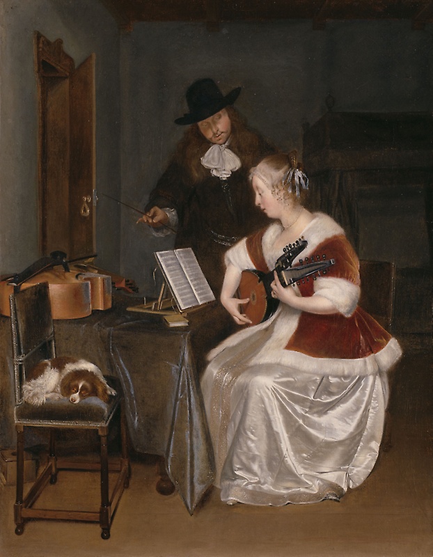 622x800 The Music Lesson The Art Institute Of Chicago - The Music Lesson Painting